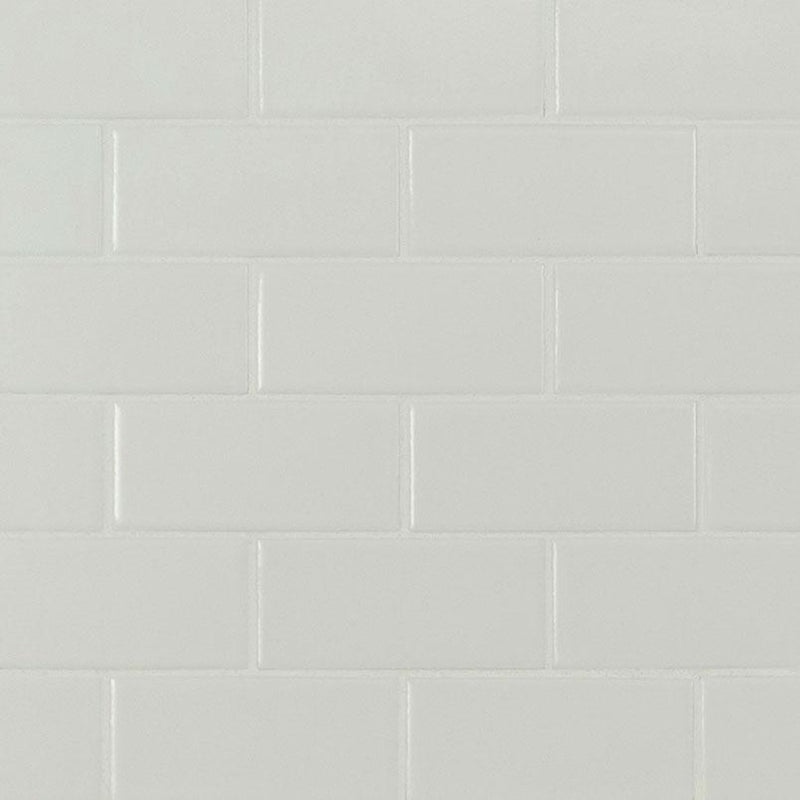 Domino White 2x4 Subway Matte Porcelain  Mosaic