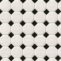 Domino White And Black Octagon Matte Porcelain  Mosaic