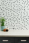 Domino White And Black Pennyround Glossy Porcelain  Mosaic