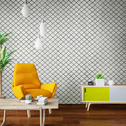 Domino White Arabesque Glossy Porcelain  Mosaic