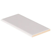 Domino White Glossy 3x6 Ceramic Single Bullnose