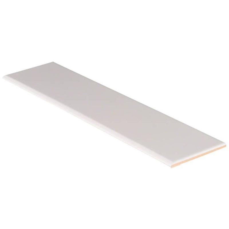 Domino White Glossy 4x12 Ceramic Single Bullnose