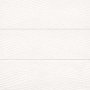 Donna White Wave Deco Matte 13x40 Ceramic  Tile