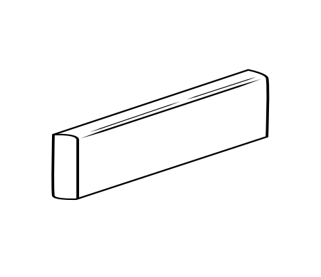Downtown Antracita Matte 3x24 Porcelain Surface Bullnose