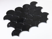 Dragon Scale Marquina Honed Marble  Mosaic
