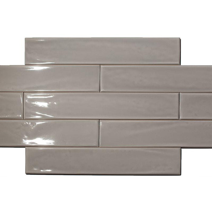Dreamtile Wave Gray Glossy 2.75x16 Ceramic  Tile