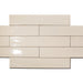 Dreamtile Wave Ivory Glossy 2.75x16 Ceramic  Tile