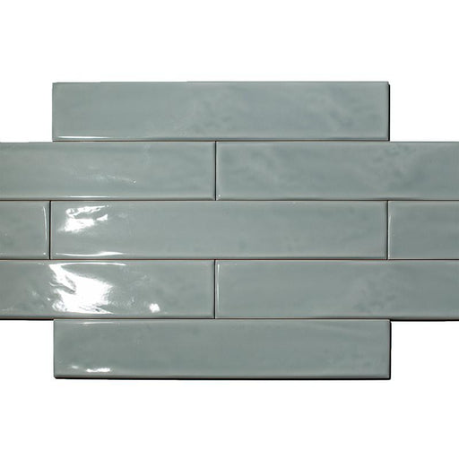 Dreamtile Wave Mint Glossy 2.75x16 Ceramic  Tile