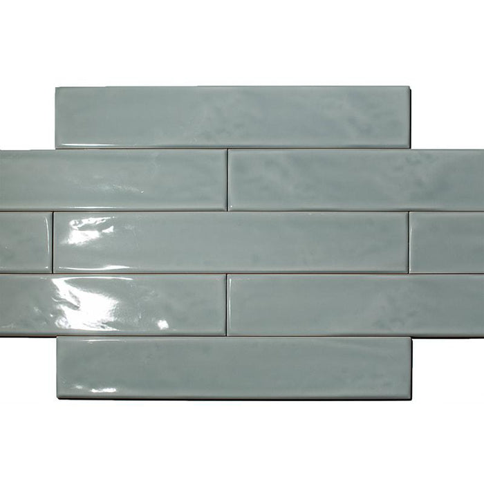 Dreamtile Wave Mint Glossy 2.75x16 Ceramic  Tile