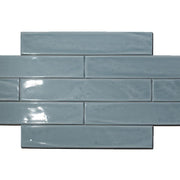 Dreamtile Wave Sky Blue Glossy 2.75x16 Ceramic  Tile