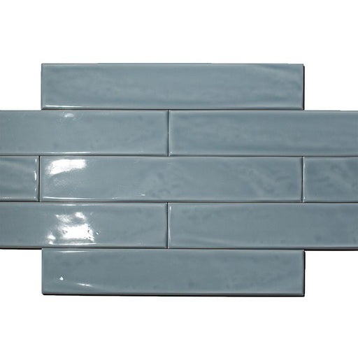 Dreamtile Wave Sky Blue Glossy 2.75x16 Ceramic  Tile