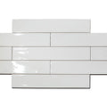 Dreamtile Wave White Glossy 2.75x16 Ceramic  Tile