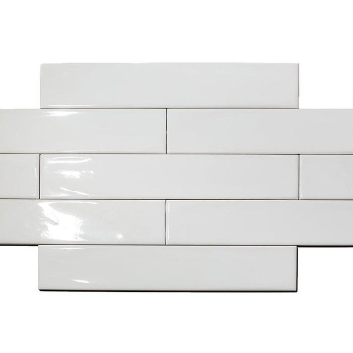Dreamtile Wave White Glossy 2.75x16 Ceramic  Tile