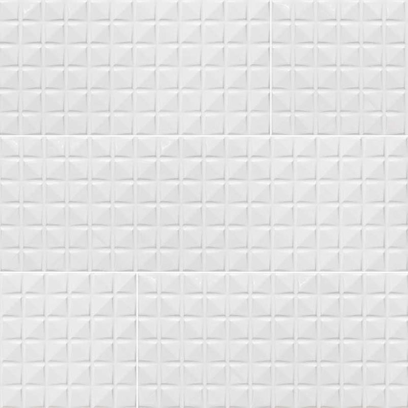Dymo Chex White Glossy 12x24 Ceramic  Tile