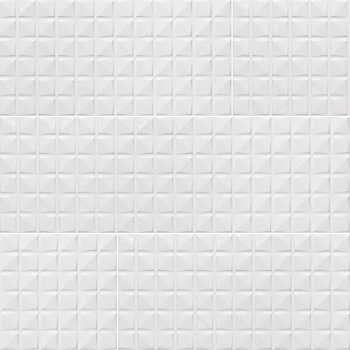 Dymo Chex White Glossy 12x36 Ceramic  Tile