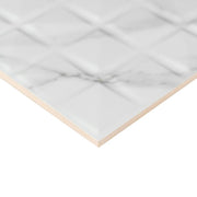 Dymo Statuary Chex White Glossy 12x24 Ceramic  Tile