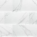 Dymo Statuary Stripe White Glossy 12x24 Ceramic  Tile