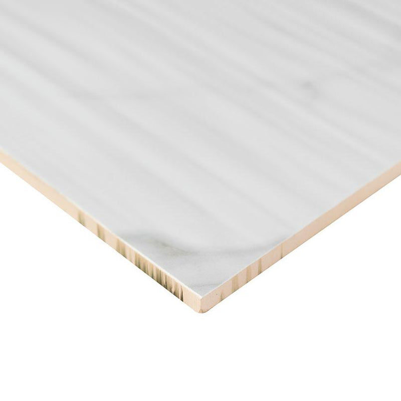 Dymo Statuary Stripe White Glossy 12x24 Ceramic  Tile