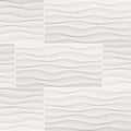 Dymo Wavy White Glossy 12x36 Ceramic  Tile