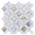 Eclipse Calacatta Gold Hexagon Polished Marble  Mosaic