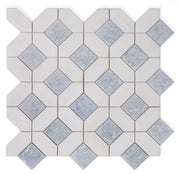 Eclipse Crystal Ocean Hexagon Polished Marble  Mosaic
