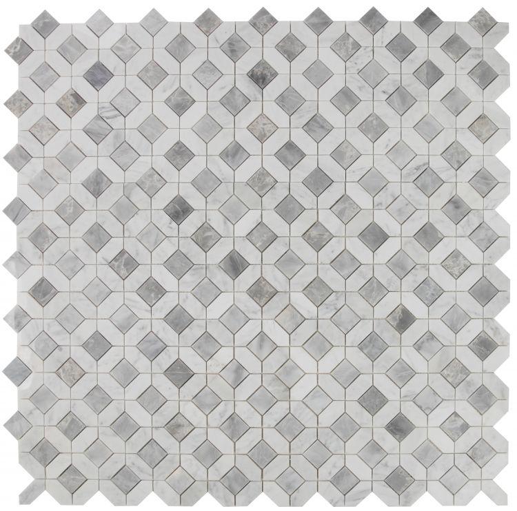 Eclipse Dawn Hexagon Polished Marble  Mosaic
