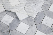 Eclipse Dusk Hexagon Polished Marble  Mosaic