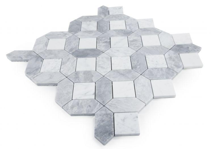Eclipse Dusk Hexagon Polished Marble  Mosaic