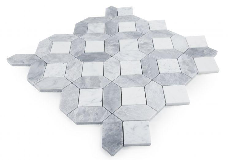 Eclipse Dusk Hexagon Polished Marble  Mosaic