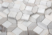 Eclipse Sky Hexagon Polished Marble  Mosaic