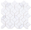 Eclipse White Hexagon Polished Marble  Mosaic