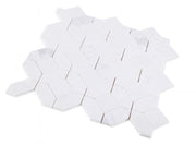 Eclipse White Hexagon Polished Marble  Mosaic