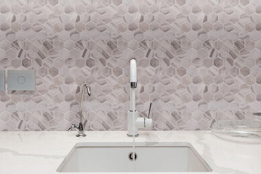 Eden Bardiglio 2x2 Hexagon Matte Porcelain  Mosaic