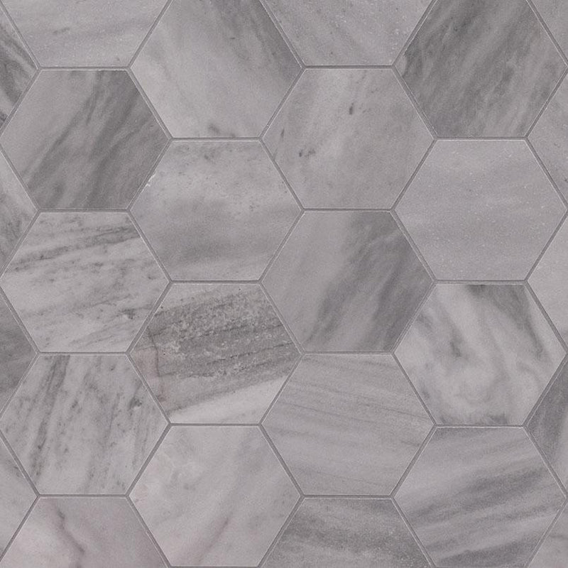 Eden Bardiglio 3x3 Hexagon Matte Porcelain  Mosaic