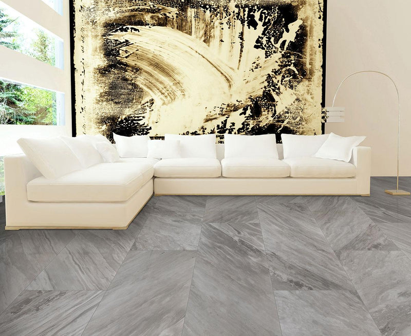 Eden Bardiglio Polished 12x24 Porcelain  Tile