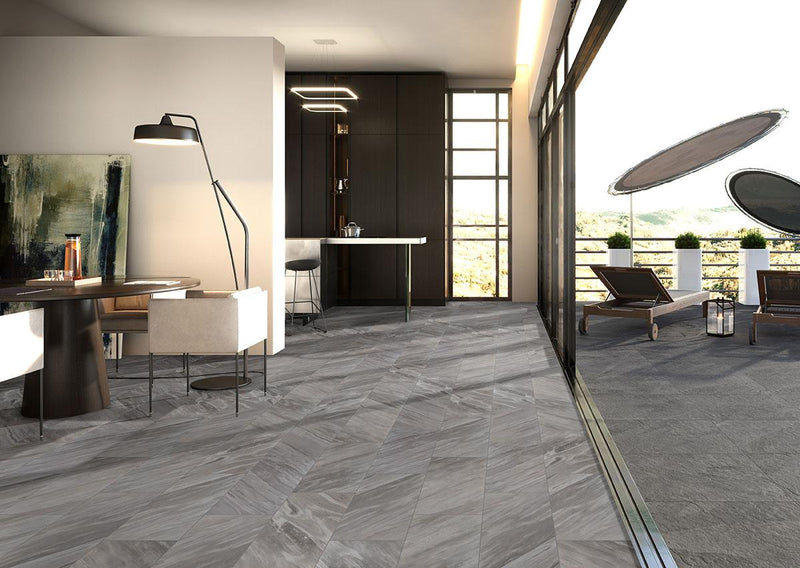 Eden Bardiglio Polished 12x24 Porcelain  Tile