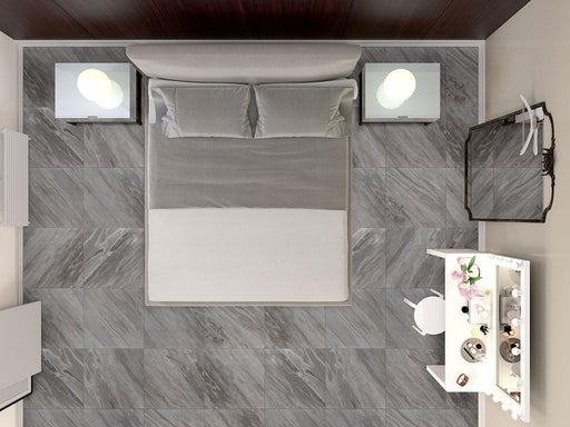 Eden Bardiglio Polished 24x24 Porcelain  Tile