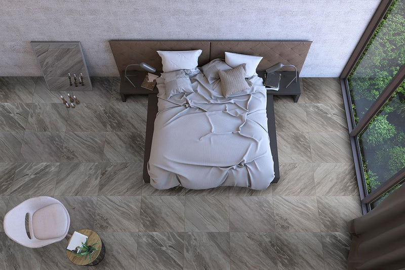 Eden Bardiglio Polished 32x32 Porcelain  Tile