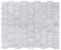 Elongated Hex Carrara Elongated Hexagon Honed Marble  Mosaic