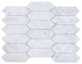 Elongated Hex Carrara Elongated Hexagon Honed Marble  Mosaic