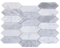 Elongated Hex Dusk Elongated Hexagon Polished Marble  Mosaic