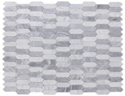 Elongated Hex Dusk Elongated Hexagon Polished Marble  Mosaic