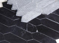 Elongated Hex Marquina Elongated Hexagon Honed Marble  Mosaic