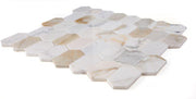 Elongated Hex Montage Calacatta Gold Elongated Hexagon Polished Marble  Mosaic