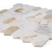 Elongated Hex Montage Calacatta Gold Elongated Hexagon Polished Marble  Mosaic