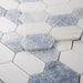 Elongated Hex Montage Crystal Ocean Elongated Hexagon Polished Marble  Mosaic
