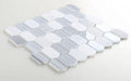 Elongated Hex Montage Light Elongated Hexagon Honed Glass  Mosaic