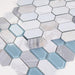 Elongated Hex Montage Sky Elongated Hexagon Polished Glass  Mosaic
