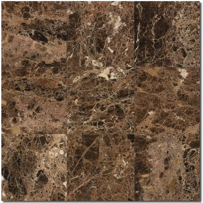 Emperador Dark Marble Tile 18x18 Polished