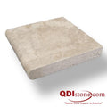 English Walnut Travertine Coping, Unfilled Honed 12x12 in
